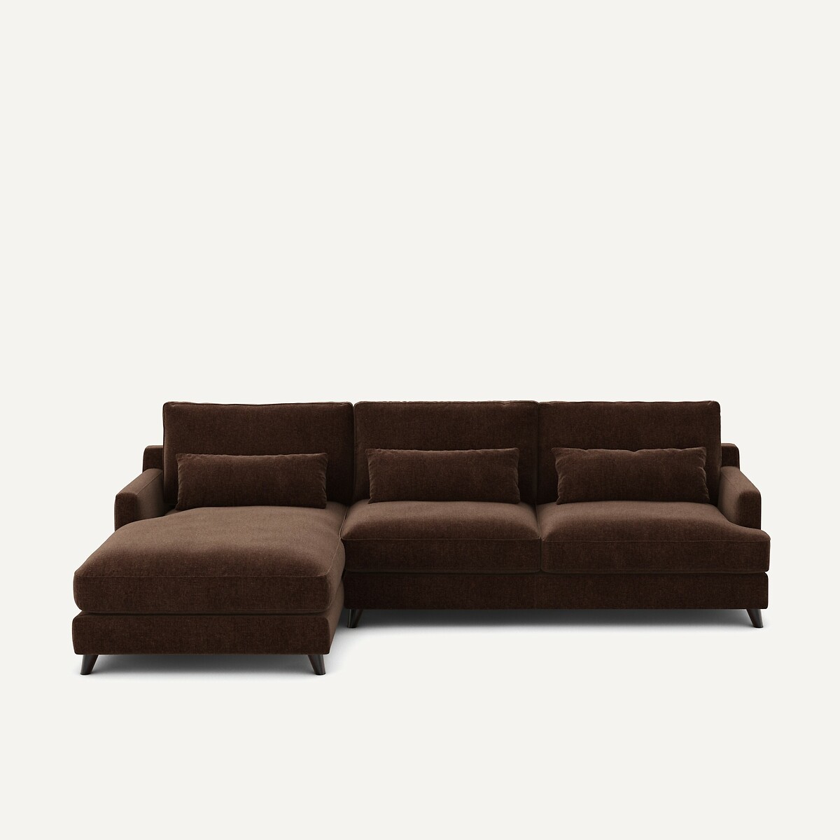 AM.PM<br>Sofá de canto em veludo chenille, Alwine