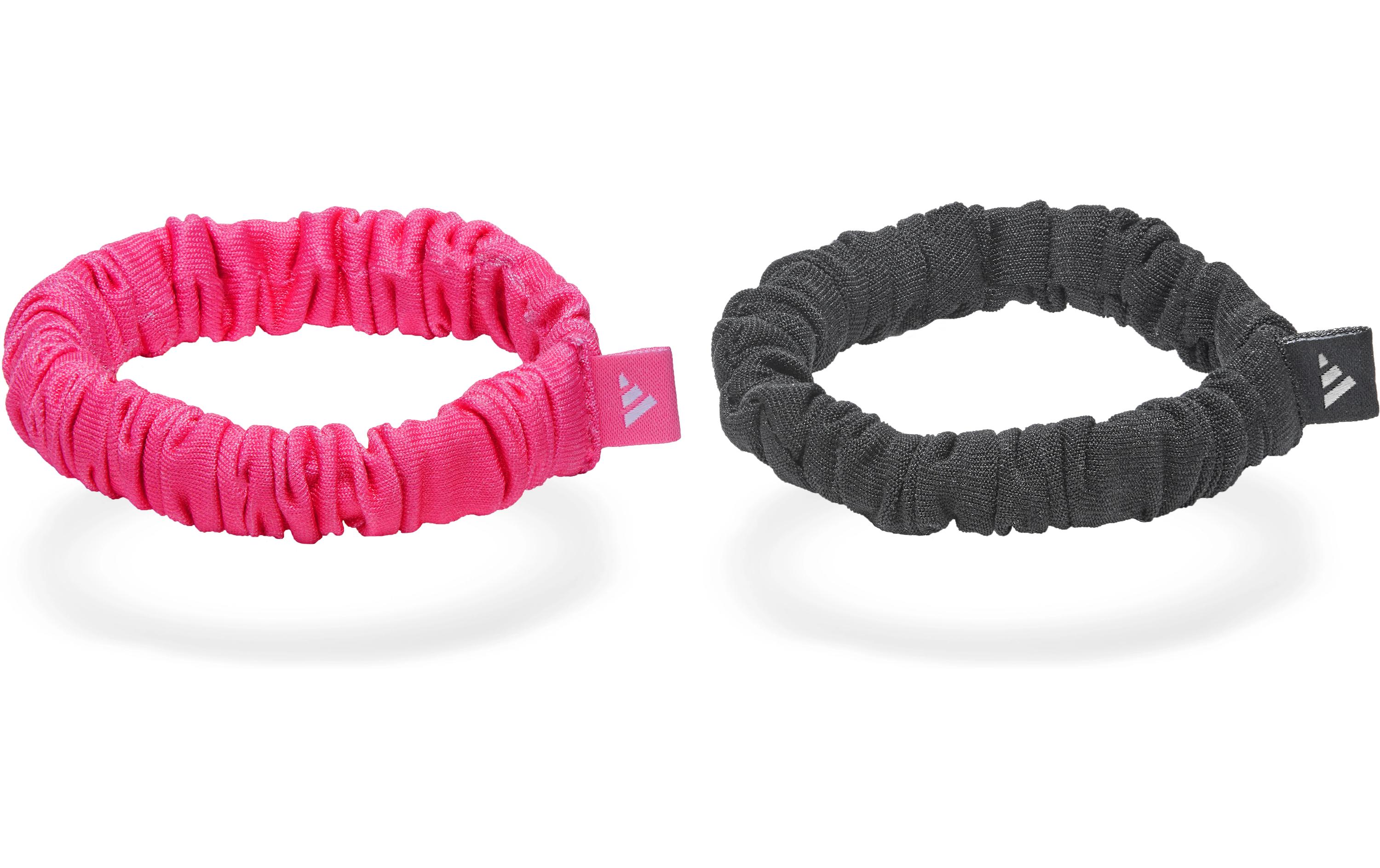 Hair Scrunchies Schwarz und Lucid PinkHaargummis