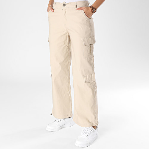 Pantalon Cargo Femme Beige