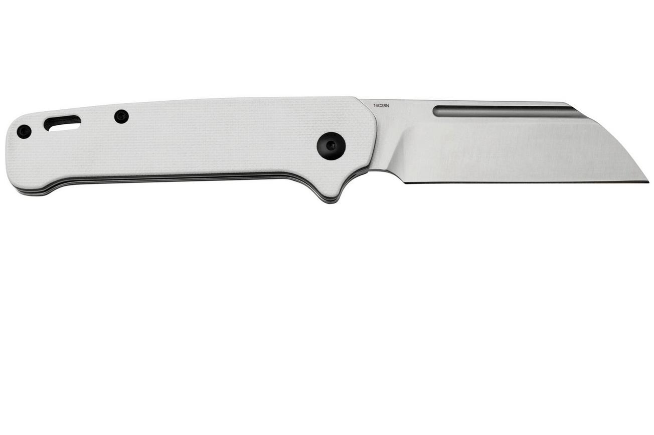 QSP Knife Penguin QS130SJ-A, 14C28N Satin, White G10, slipjoint zakmes