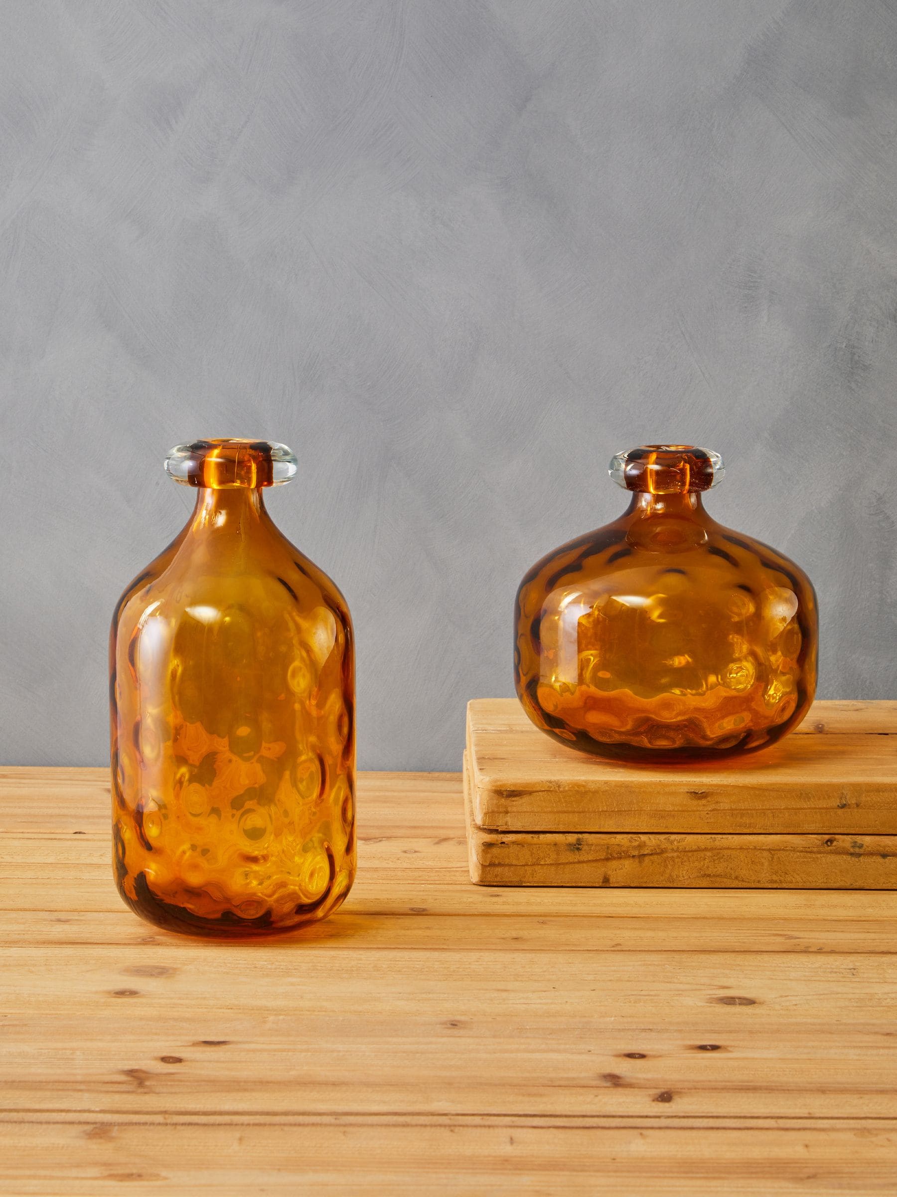Fifty Five South Huda Tall Glass Bottle Vase