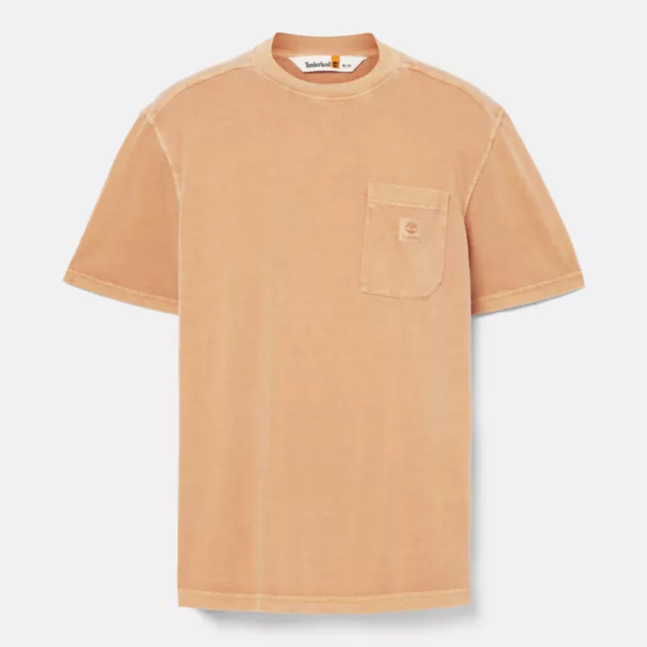 T-shirt à poche poitrine Merrymack River pour homme en jaune foncé
