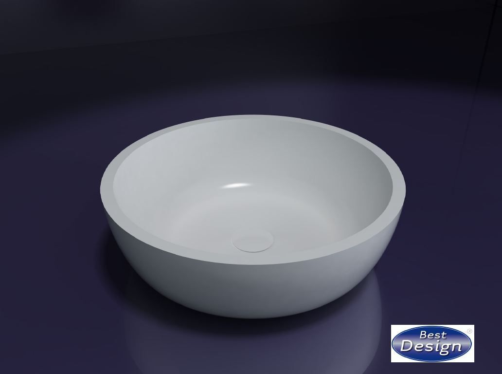Best Design New Stone Astoria opbouw waskom 42cm glans wit