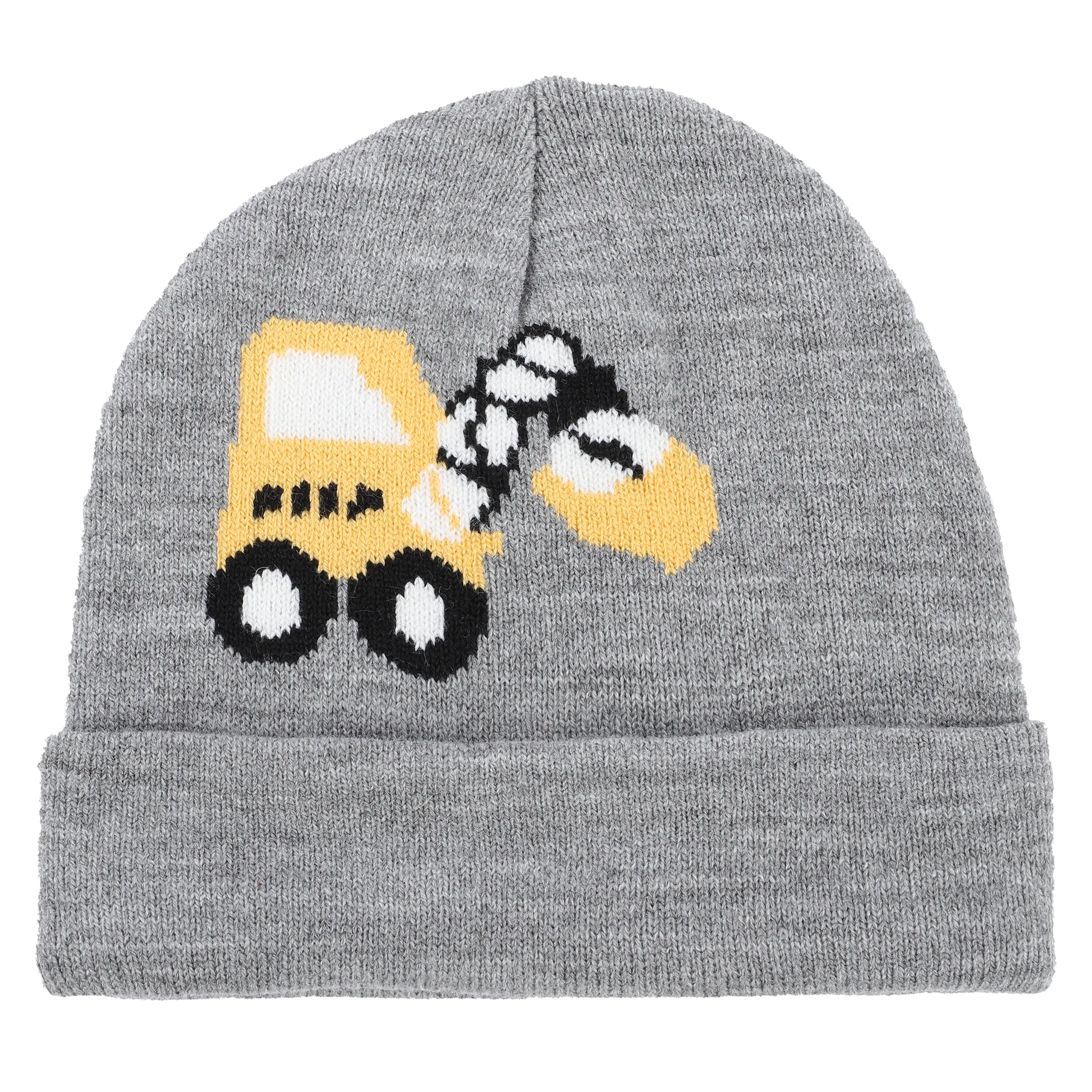 Jungen Mütze mit Baggerstickerei