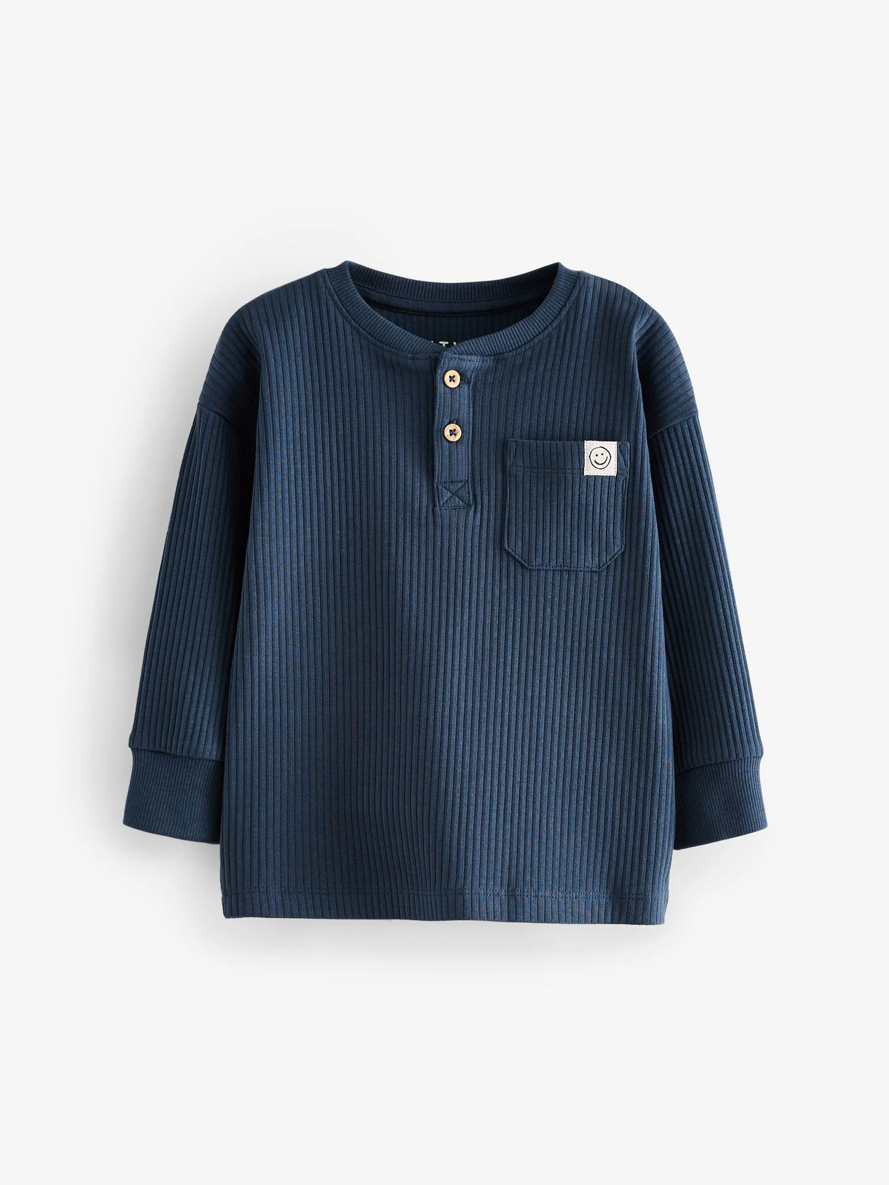 Marineblauw/camel effen - Verpakking van 3 relaxed fit pyjama's (9mnd-12jr)