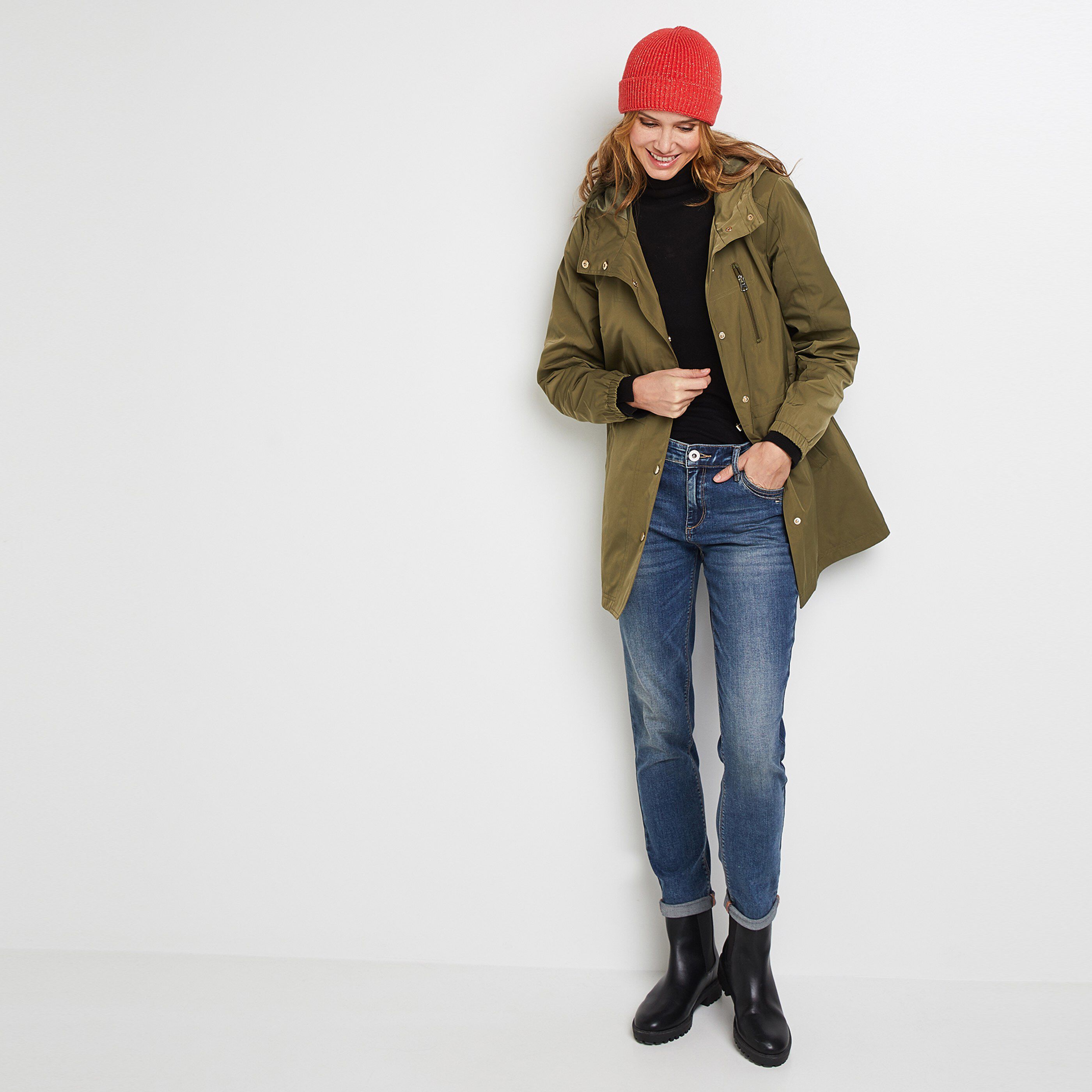 Parka légère kaki femme - KAKI