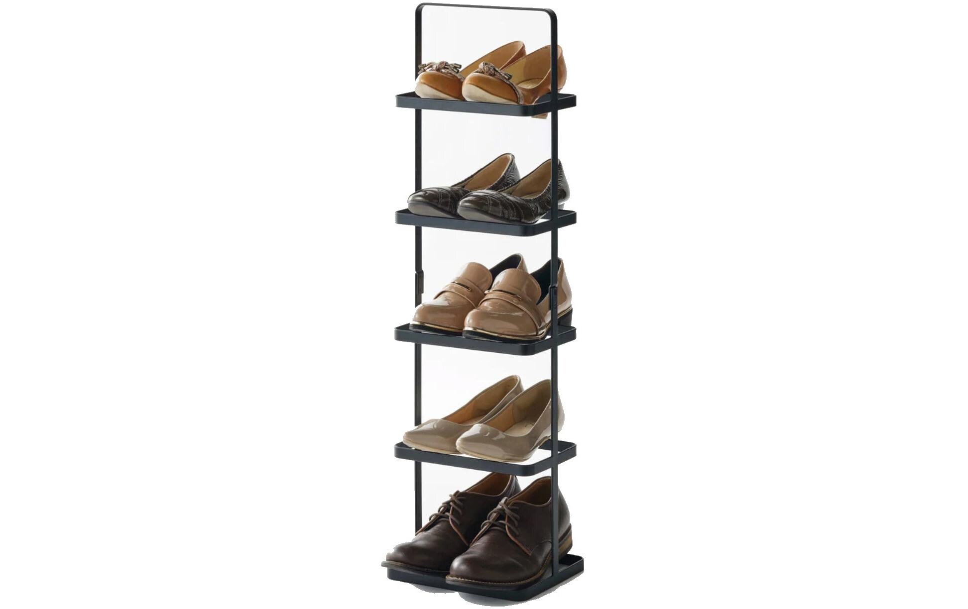 Schuhregal Tower 22 x 77.5 cm, SchwarzHohes Schuhregal