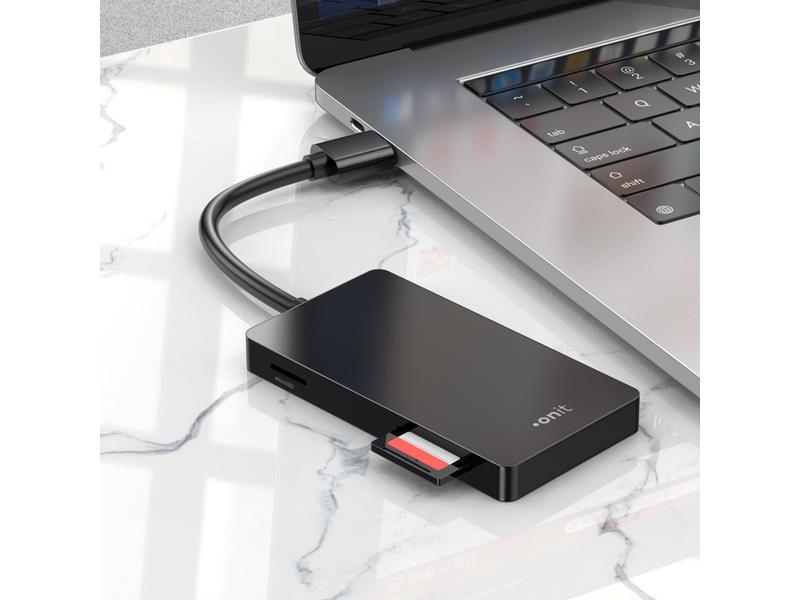 onit Card Reader Extern USB-A 3-in-1 Speicherkartenleser mit drei Slots
