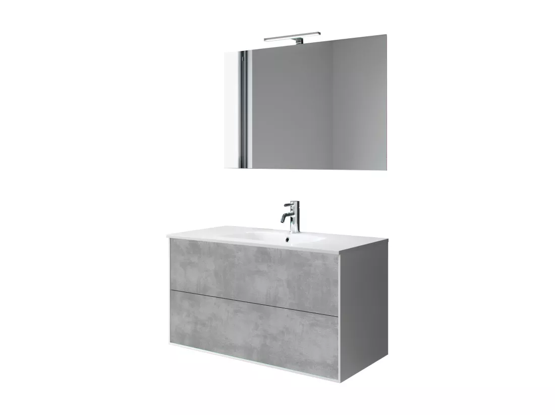 Ensemble de salle de bain 4 pièces IGEA ciment
