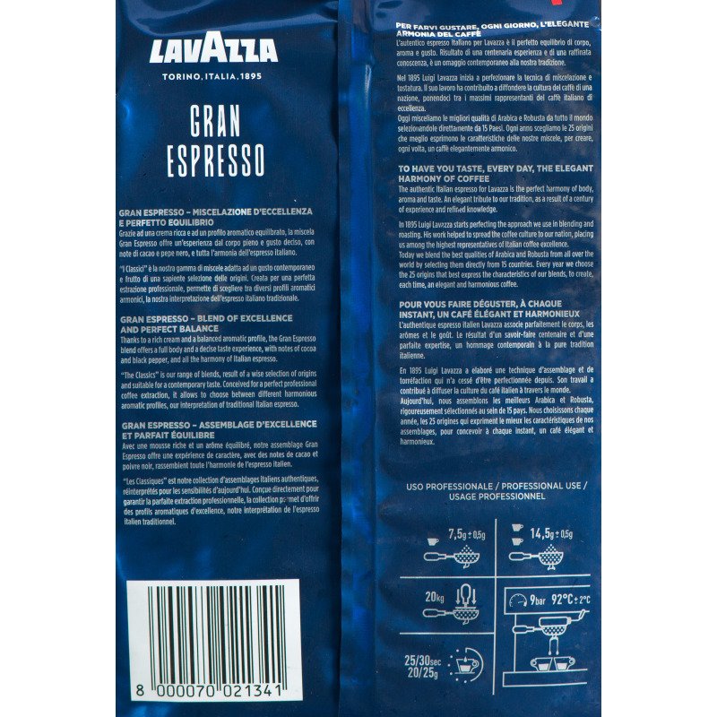 Café en grains Lavazza Espresso italiano classico - Paquet de 1 kg