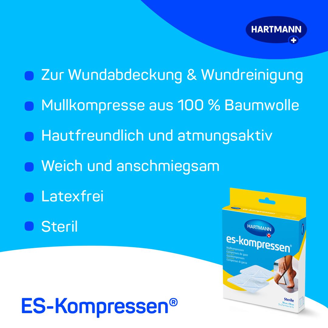 ES Kompressen steril 10 x 10 cm 17-fädig