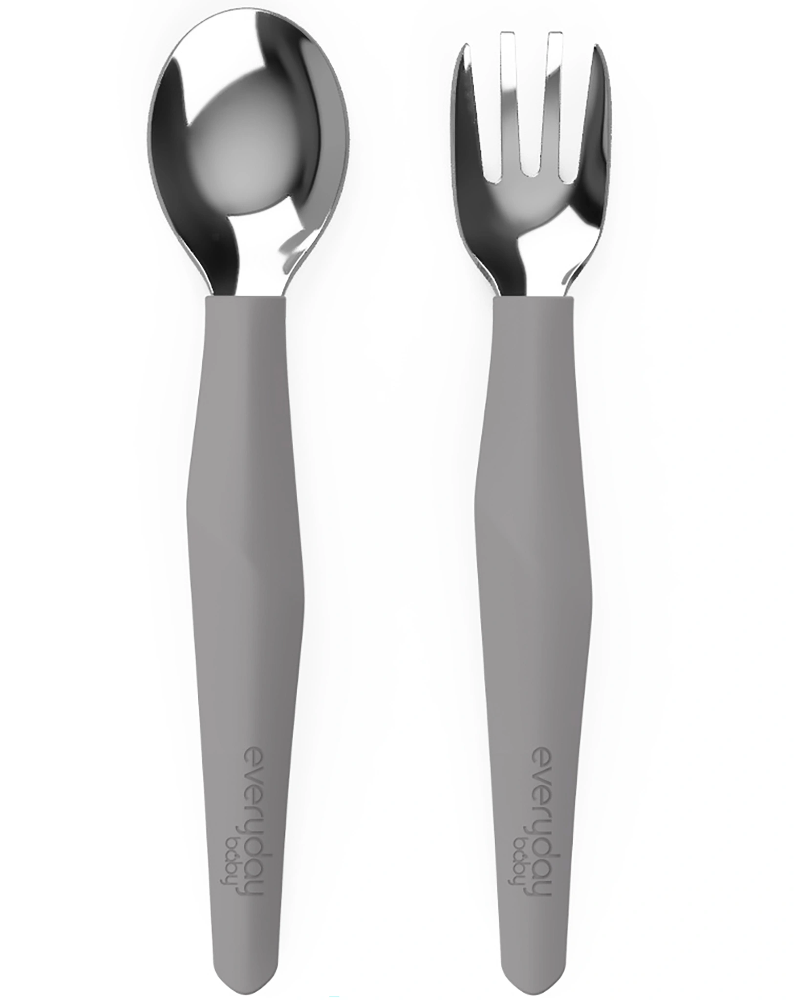 Edelstahl-Besteck EVERYDAY BABY - EAT & LEARN 2er Set in grau