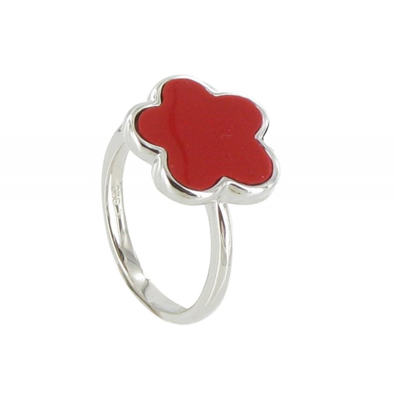 Bague Argent Chance et Corail