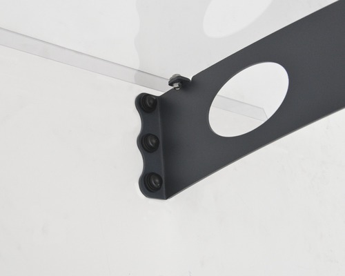 ARON Protega luifel 135x90,5 cm antraciet polycarbonaat transparant