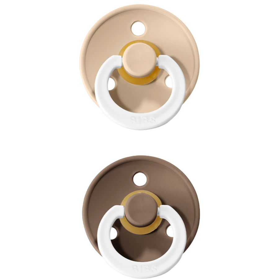 BIBS® Schnuller Colour Dark Oak  Vanilla Night 6-18 Monate, 2 Stk.