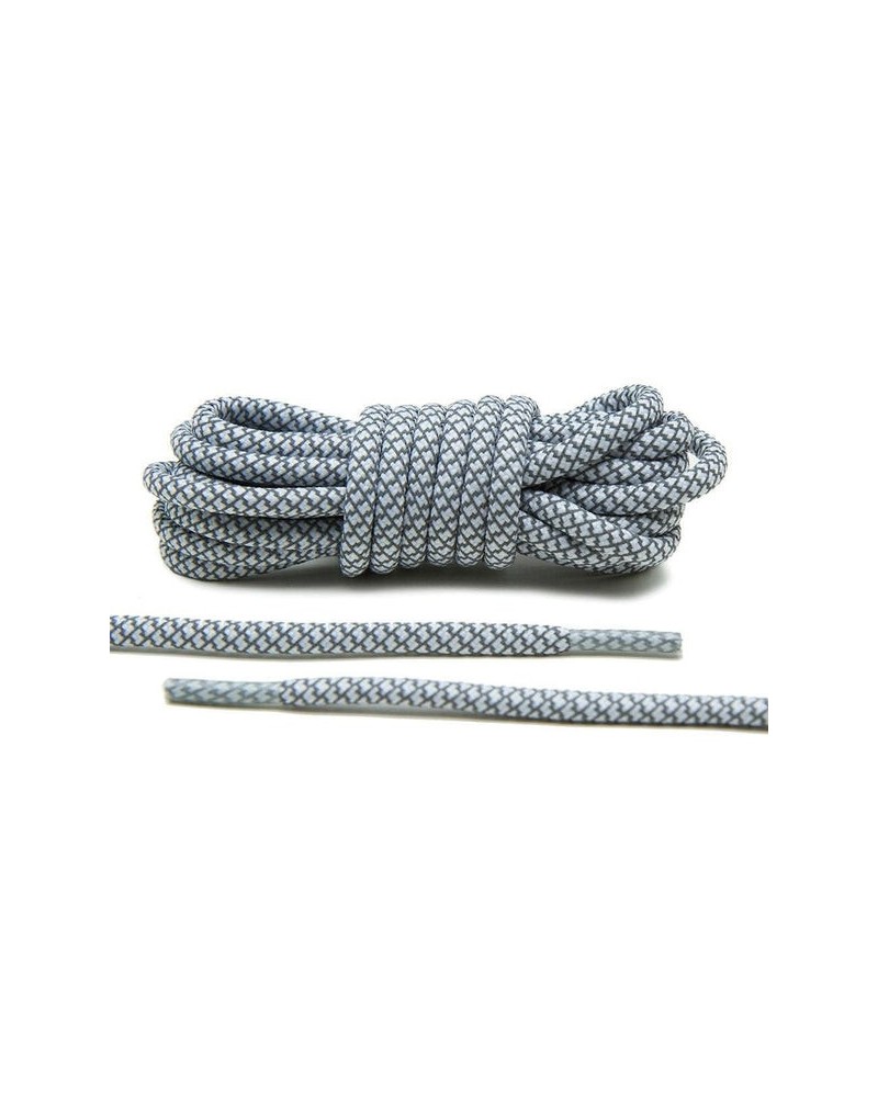 WHITE 3M REFLECTIVE ROPE LACES