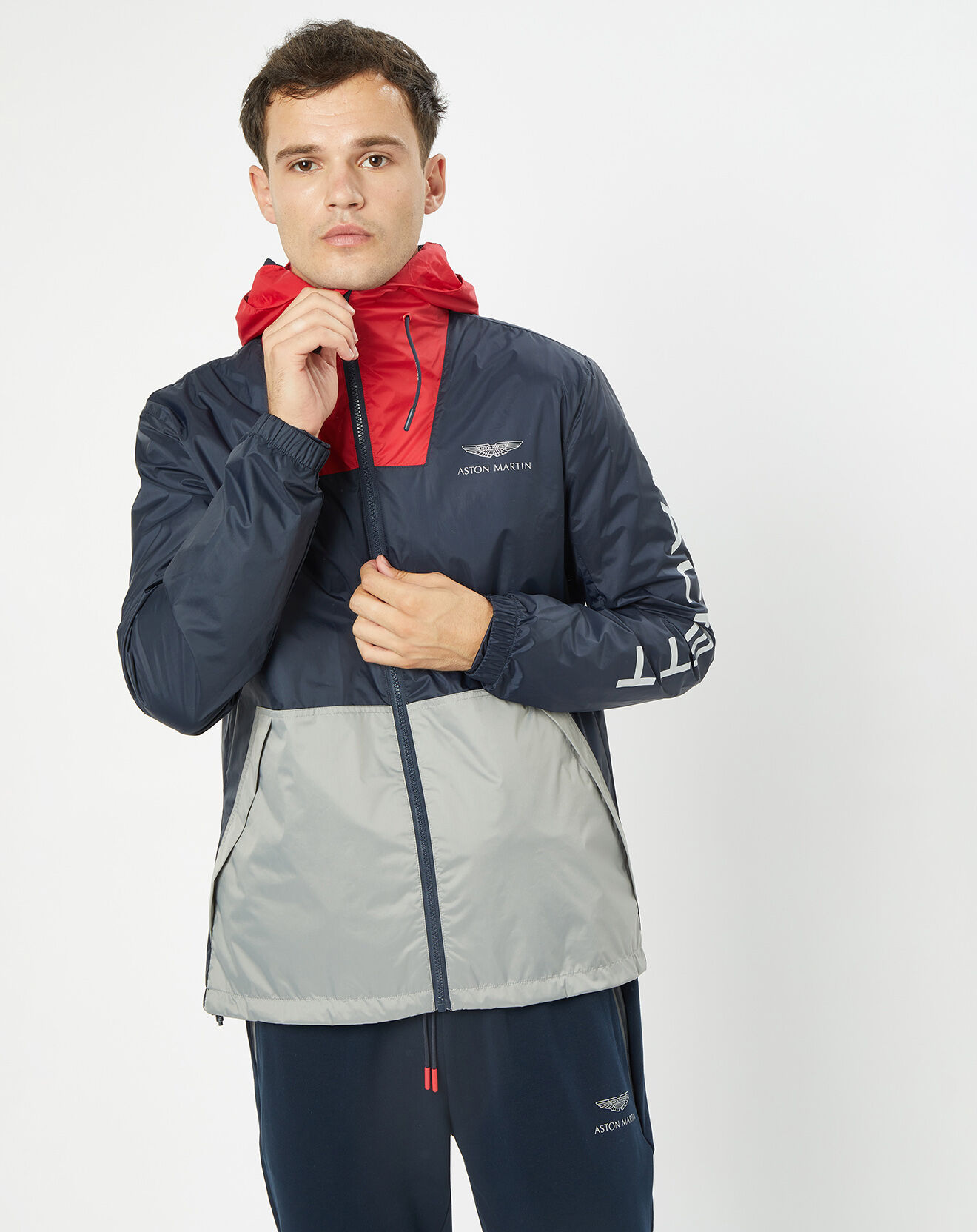 Hackett London Blouson Coupe-vent à capuche Aston Marting Racing multicolore