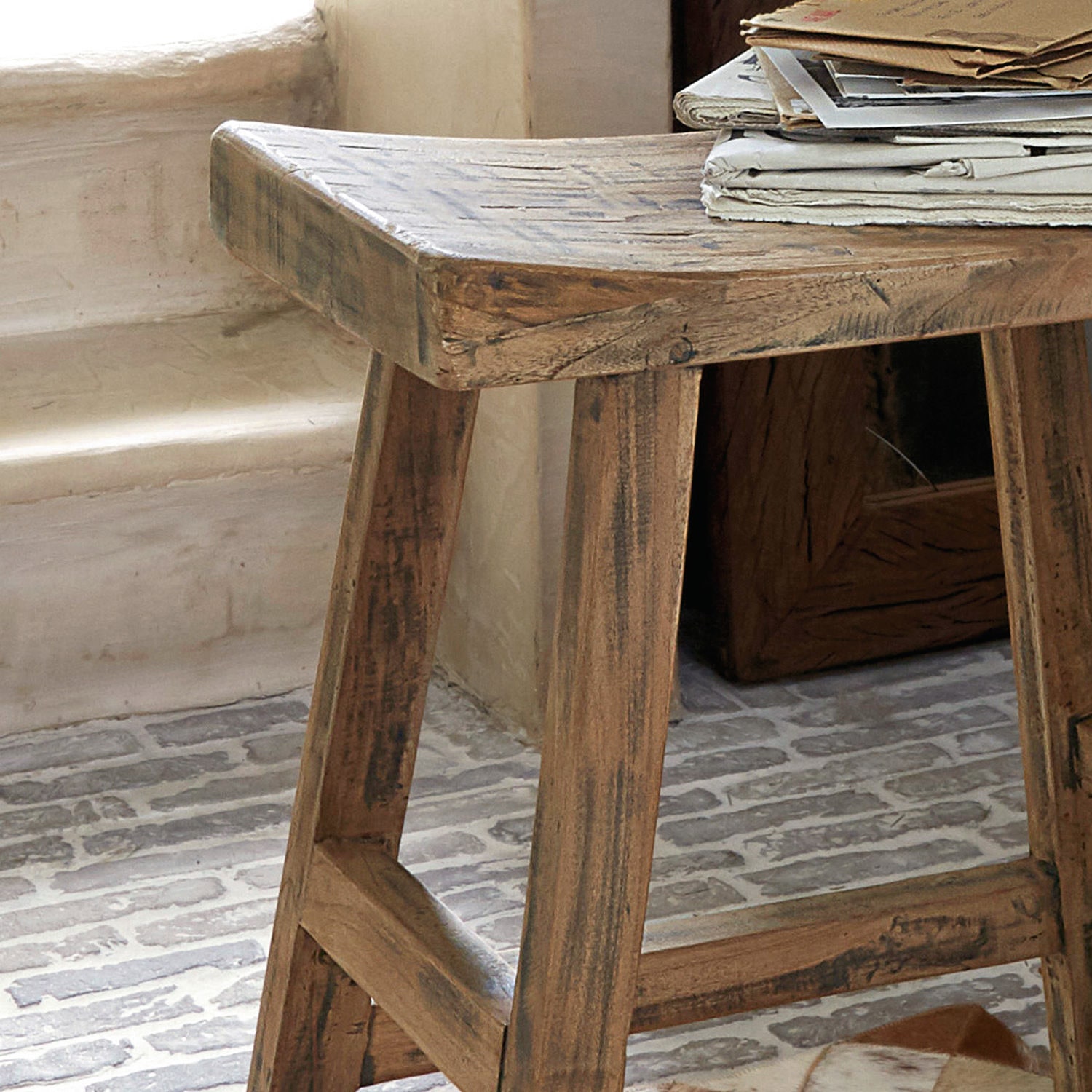 Hocker Nael 52/46/32 cm | braun