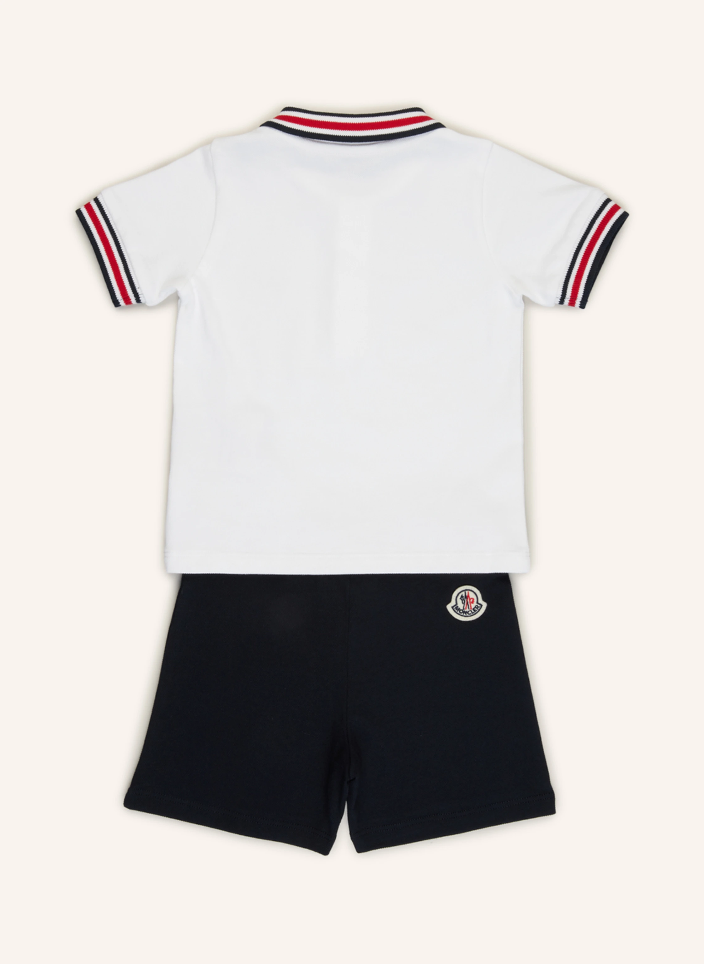 MONCLER enfant Set: Piqué-Poloshirt und Shorts