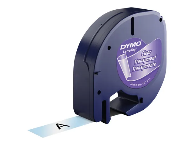 Labeltape DYMO® LetraTAG 12mm x 4m klar plasttape