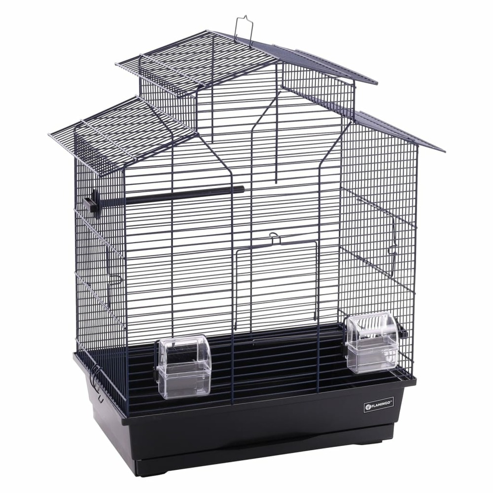 Cage à perruches numfor 1 51x30x60 cm bleu métallique