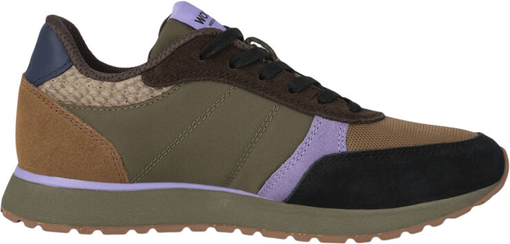 Woden Ronja Dark olive/orchid