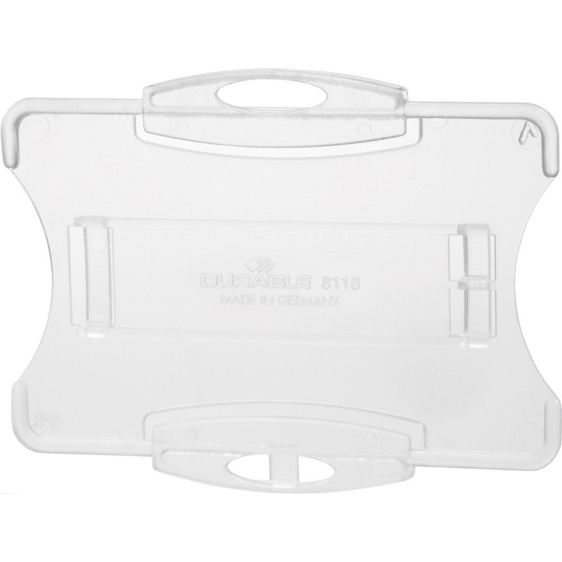 Badge rigide ouvert Durable sans attache pour 1 carte - Boîte de 10