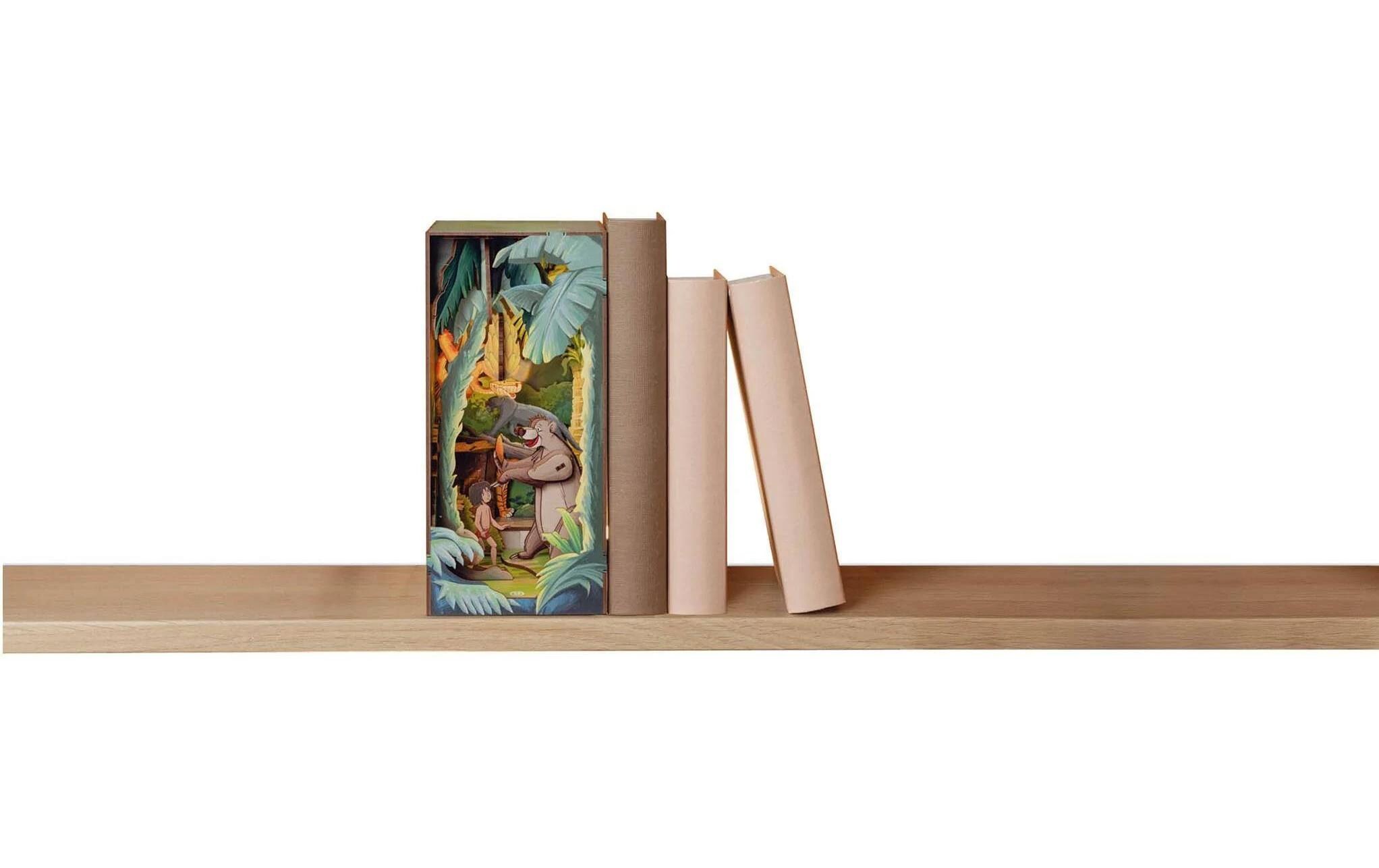 Bausatz Disney The Jungle BookZauberhafte Miniaturwelt mit LED-Beleuchtung für Ihr Bücherregal