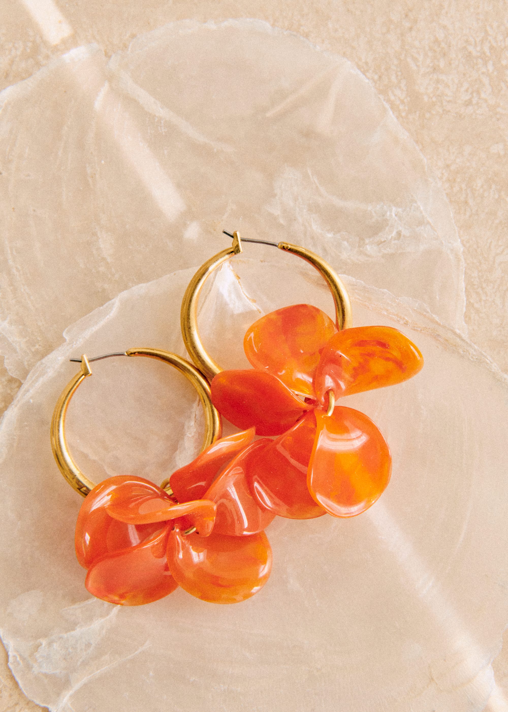 Anneaux Flora - Orange - E-SHOP/BIJOUX Boucles d'Oreilles 5905766