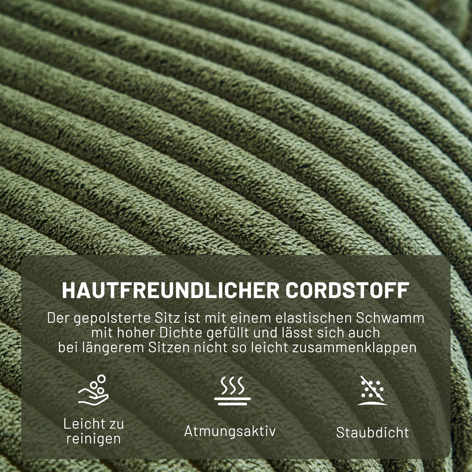Loungesessel Sessel Wohnzimmer 360°Drehbar, Ohrensessel Armlehnstuhl Polsterstuhl mit dickem Abnehmbares Wurfkissen, Relaxsessel Lesesessel für Wohnzimmer Schlafzimmer Büro, Grün