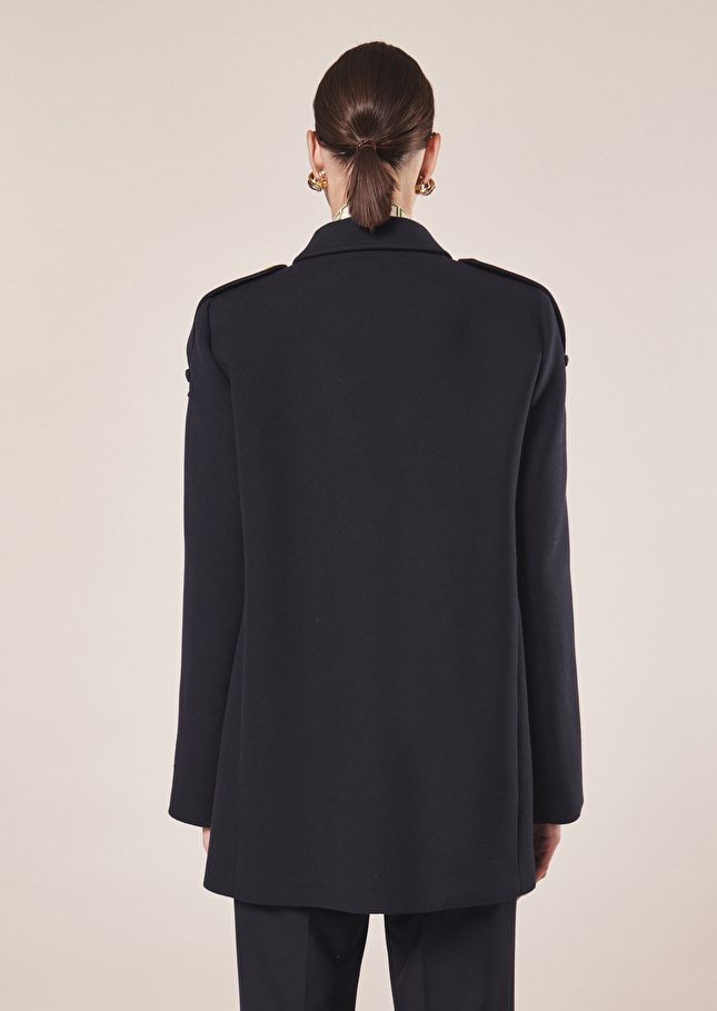 Manteau Marniebleu nuit en double coton