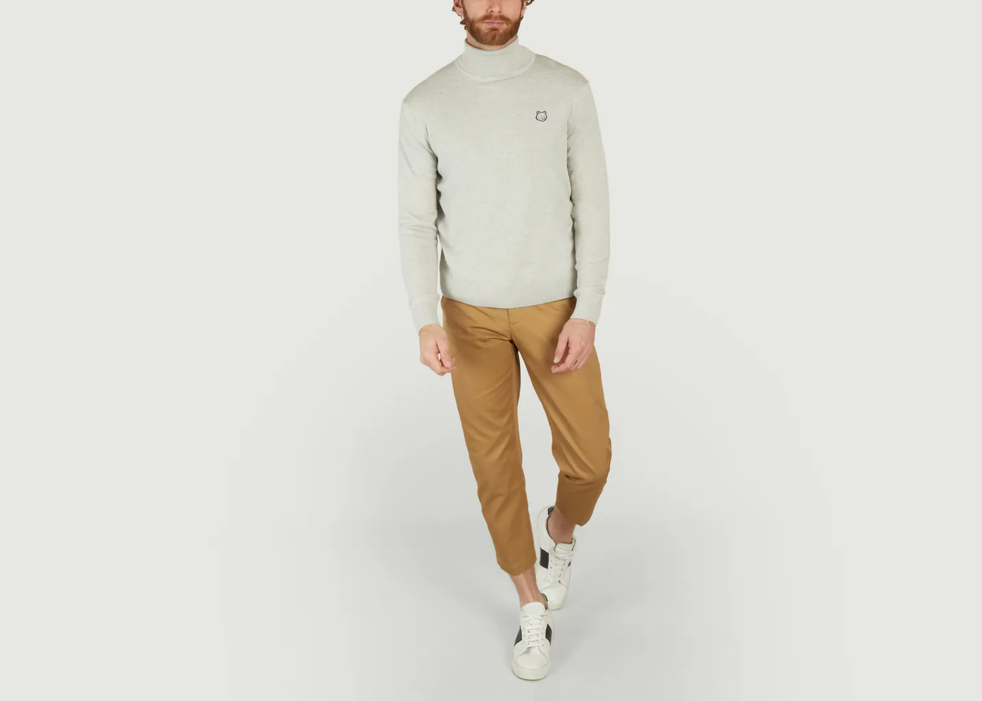 Cardigan Fox Head Patch Maison Kitsuné