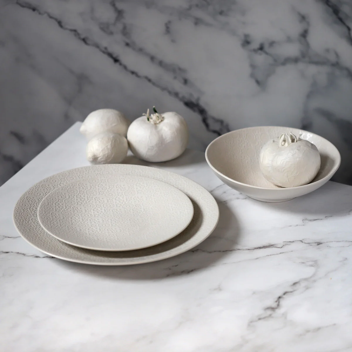 White Japan - Assiette salade et pâtes 19 cm (lot de 6) Médard de Nobl