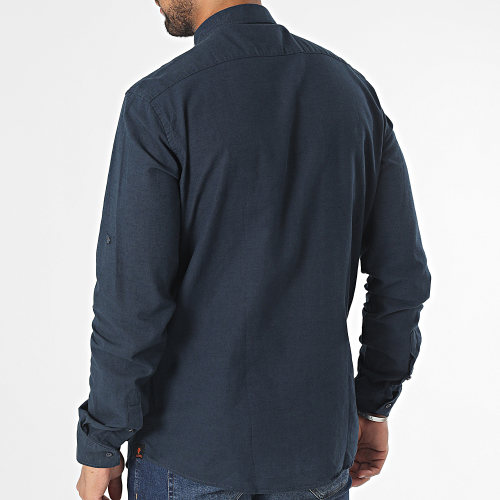 Chemise Manches Longues Bleu Marine