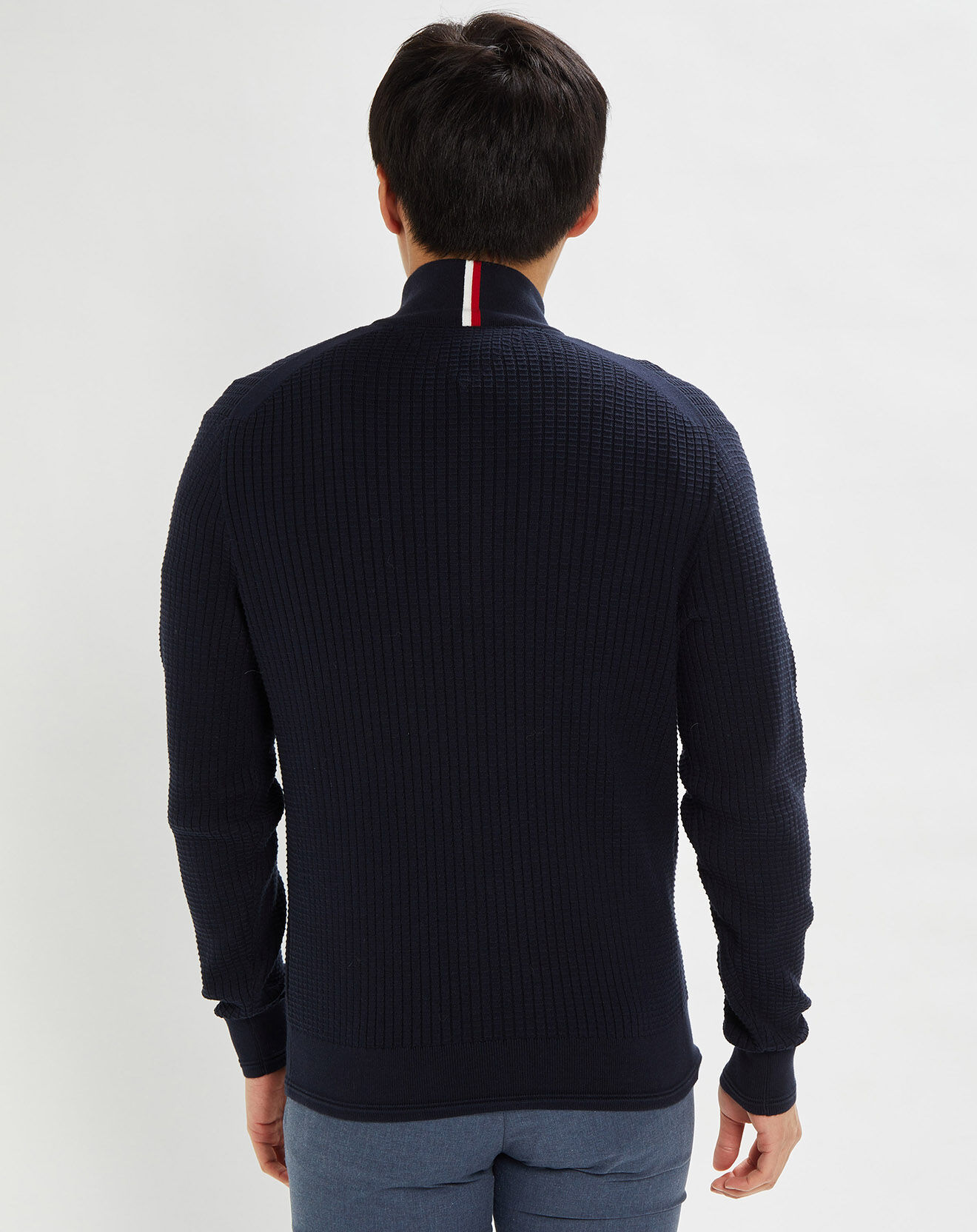 Tommy Hilfiger Gilet zippé Structure bleu marine