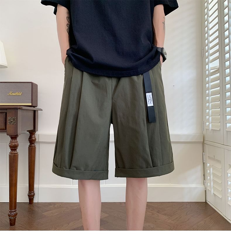 Nightbell - Hoge taille effen shorts