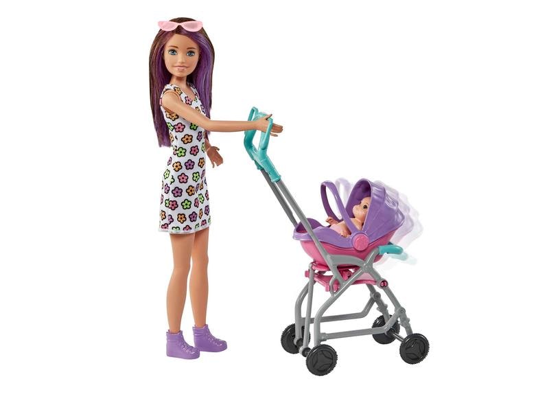Barbie Spielset Skipper Babysitters Inc. Puppe Skipper-Set mit Kinderwagen, Baby und Zubehör