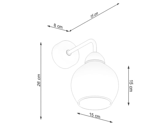 SOLLUX LIGHTING - Applique alino 1 noir