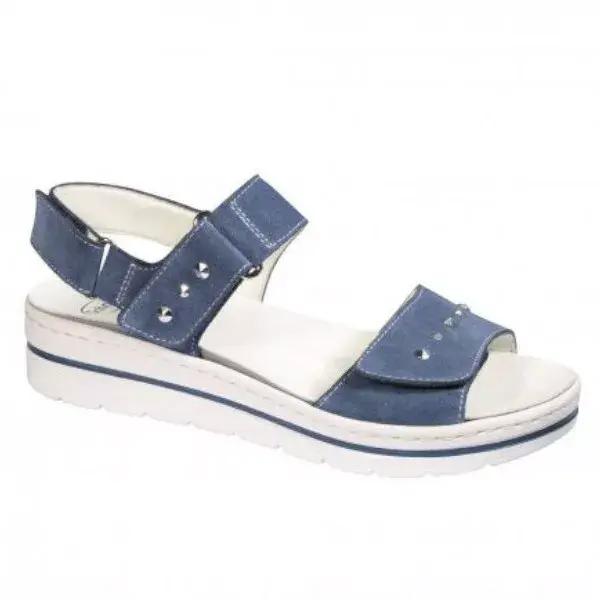 Sandálias Scholl Comfort Shoes Valentina em jeans, tamanho 38
