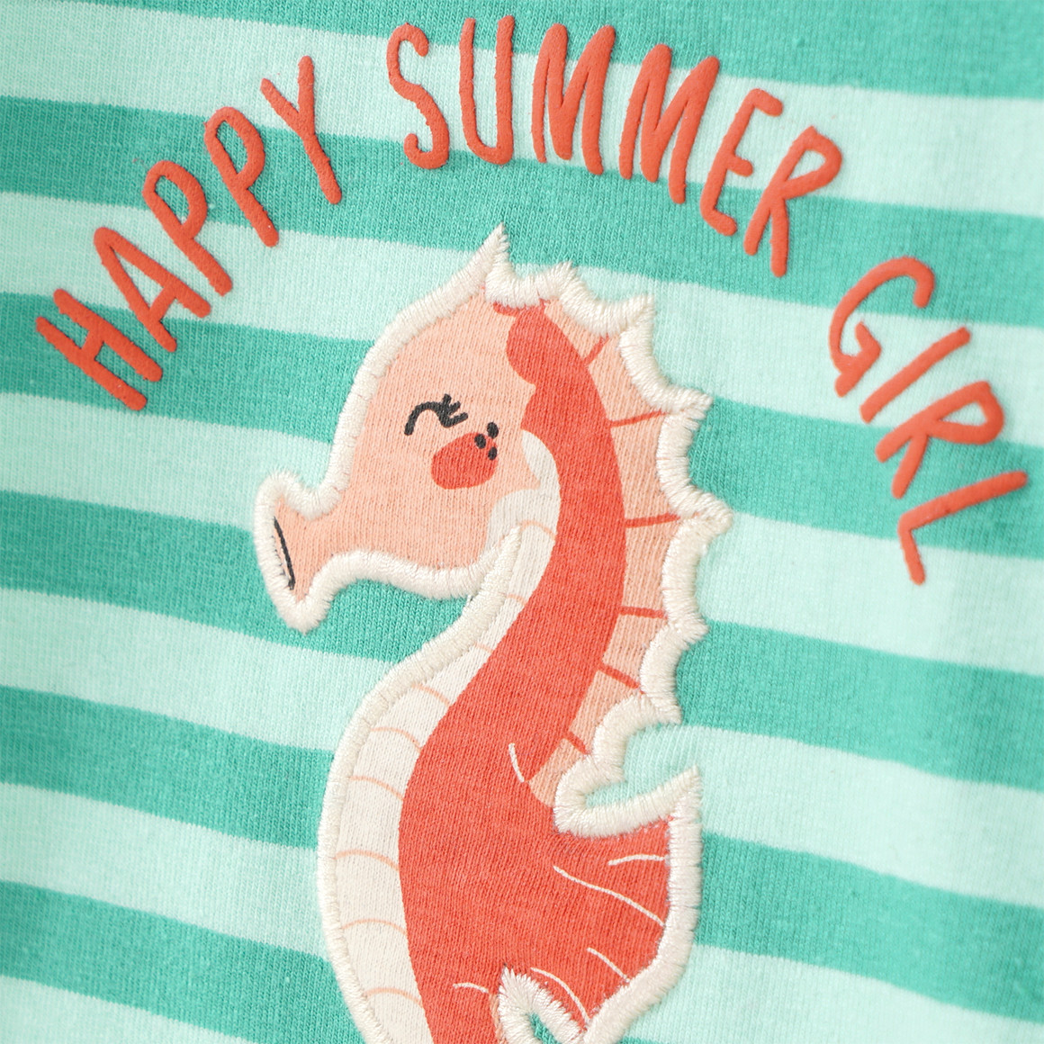Topomini Baby T-Shirt mit Seepferdchen-Motiv hellgrün / grün