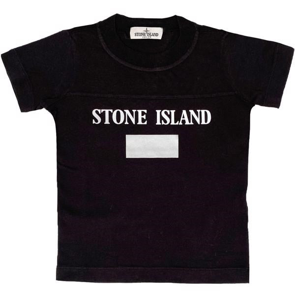 Junior T-shirt Print Grey/Black - Stone Island