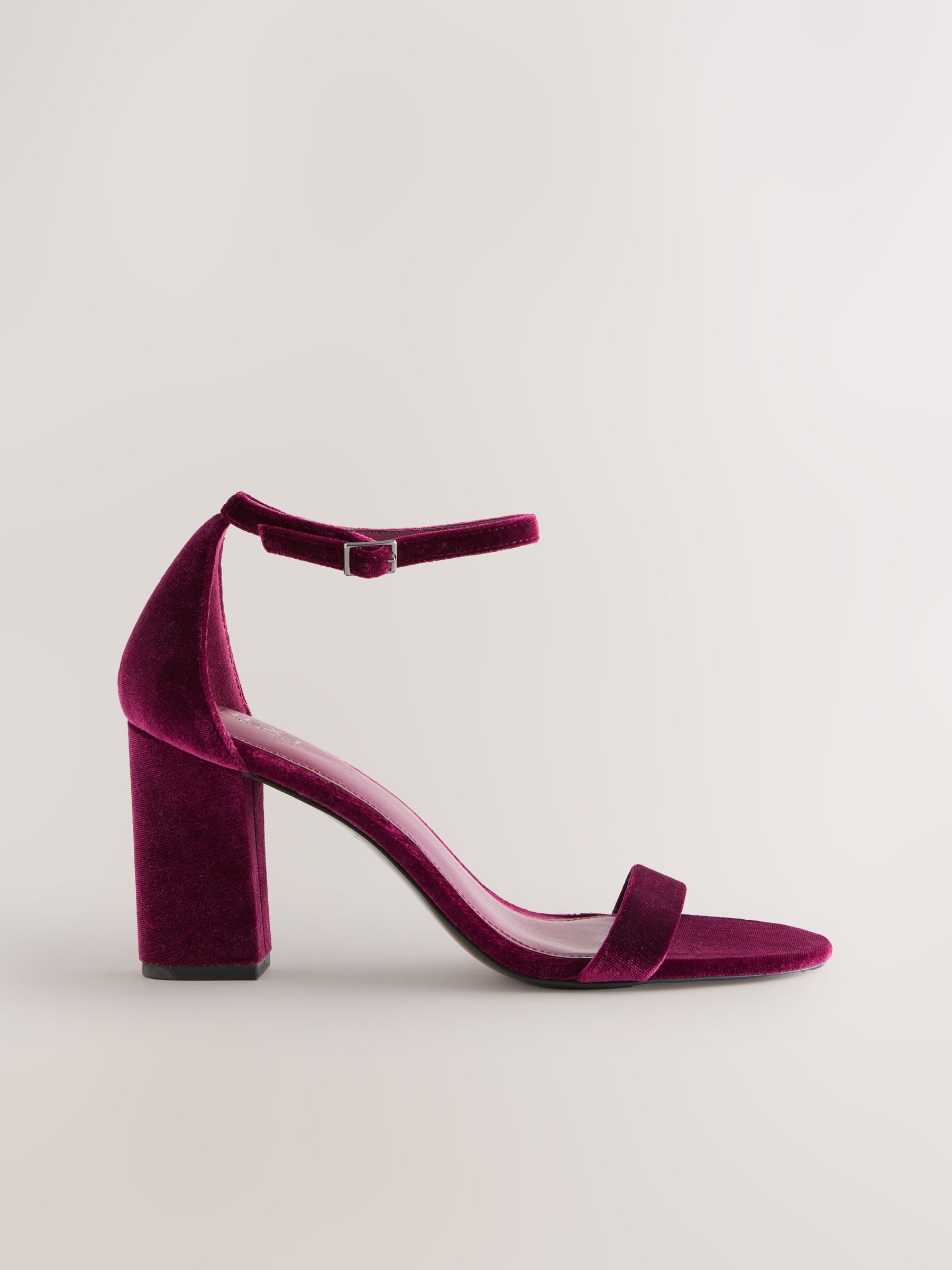 Bordeauxrood - Sandalen met blokhak