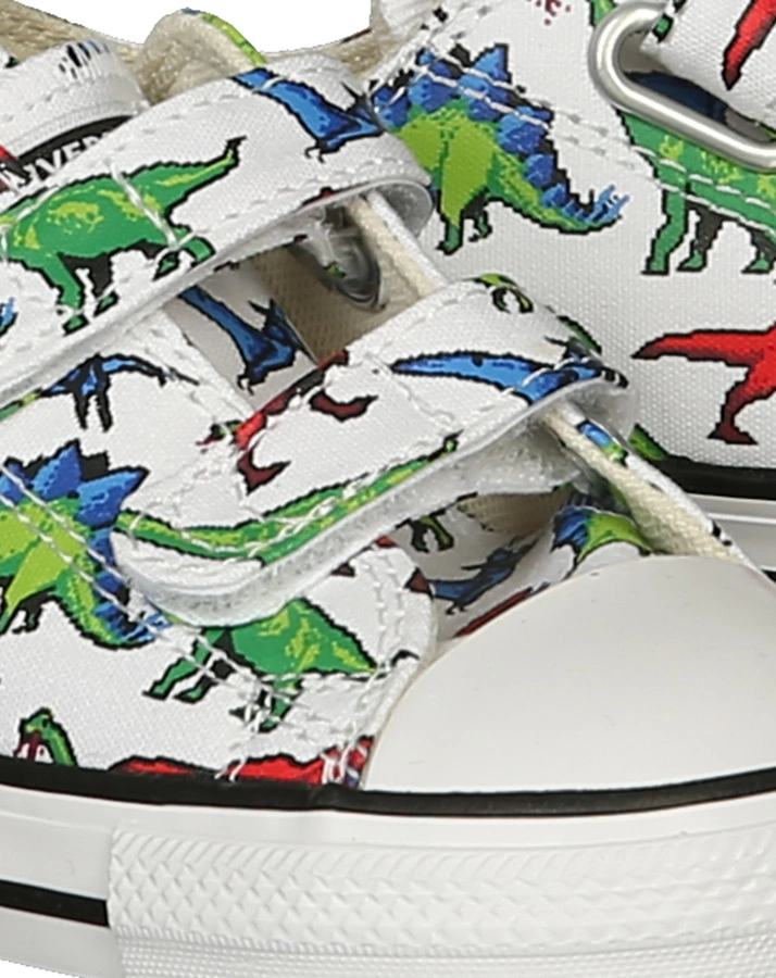 Klett-Sneaker CTAS 2V OX – DINOSAURS in weiß/bunt