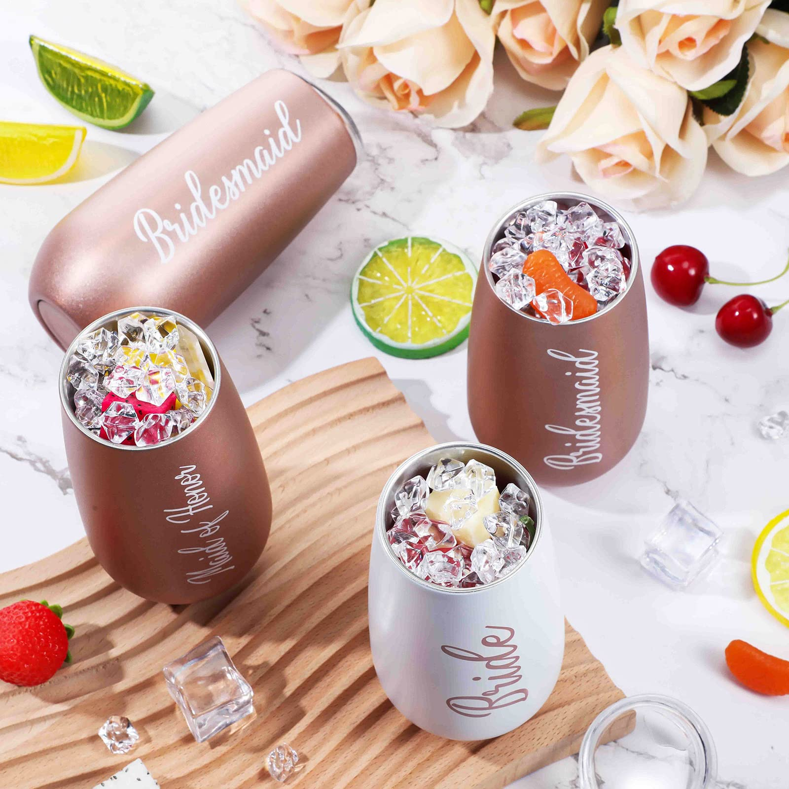 (170ml) Edelstahl Thermo Becher Junggesellinnenabschied Party Deko - Bridesmaid