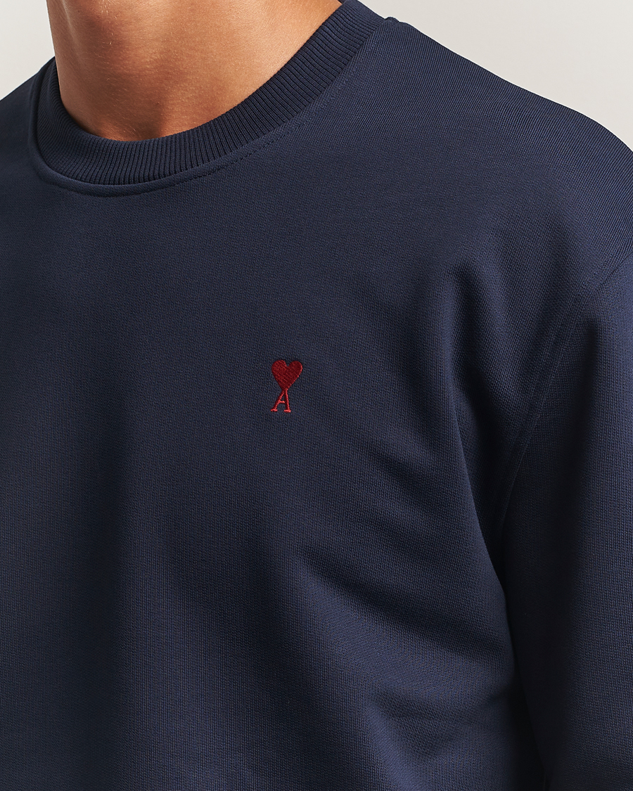 AMI Heart Logo Sweatshirt Night Blue