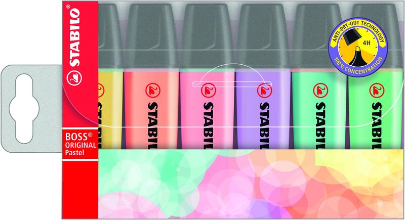 Stabilo Boss Leuchtstifte Pastell, 6er Etui, assortiert