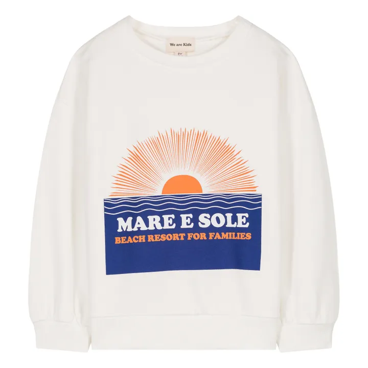 We Are Kids Sweat Nat Mare E Sole Coton Bio | Blanc