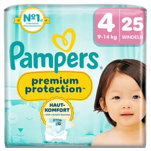 Pampers Premium Protection Windeln Gr.4, Single Pack, 9-14kg