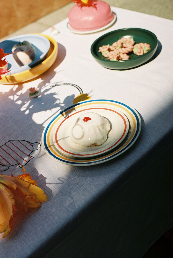 Hay Sobremesa Plate-18,5 Set of 2-Red Red