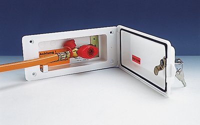 Versorgungsklappe Gas m.S. weiß